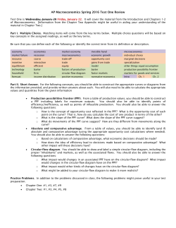 AP Macroeconomics Spring 2016 Test One Review