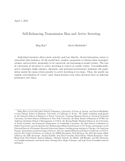 Self-Enhancing Transmission Bias and Active Investing