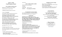 4-17-16 Bulletin - United Church of Christ Baltic Parish