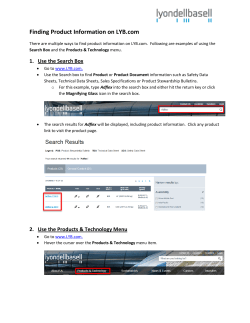 Finding Product Information on LYB.com