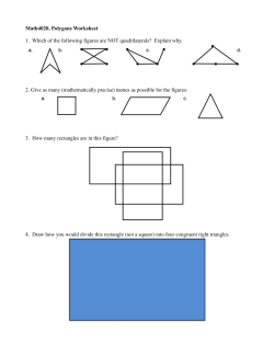 Math4020, Polygons Worksheet 1. Which of the following figures are