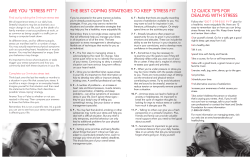 12 QUICK TIPS FOR DEALING WITH STRESS ARE YOU &ldquo;STRESS