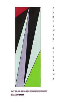 All Abstracts PDF - Presumed Autonomy