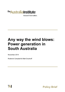 Any way the wind blows - The Australia Institute