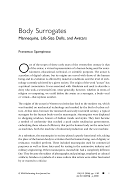 Body Surrogates: Mannequins, Life