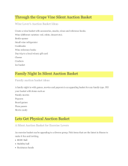 Through the Grape Vine Silent Auction Basket Family Night In Silent