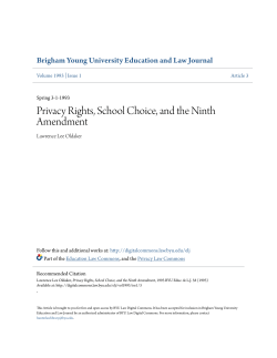 Privacy Rights, School Choice, and the Ninth Amendment