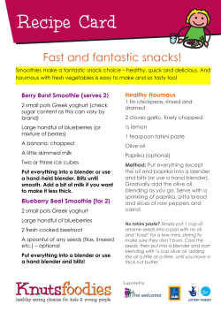 Fast and fantastic snacks!