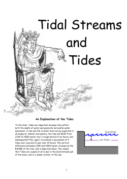 Tidal Streams and Tides - University of Sussex Sub Aqua Club