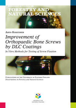 Improvement of Orthopaedic Bone Screws by DLC Coatings