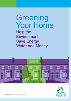 Greening Your Home - Cambridge City Council