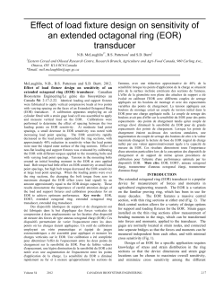 Effect of load fixture design on sensitivity of an extended octagonal