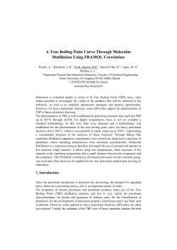 A True Boiling Point Curve Through Molecular Distillation Using