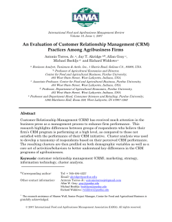 An Evaluation of Customer Relationship Management (CRM)