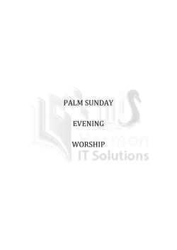 Palm Sunday Evening