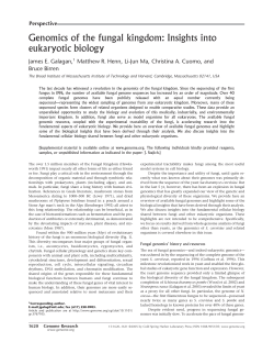 Genomics of the fungal kingdom: Insights into eukaryotic