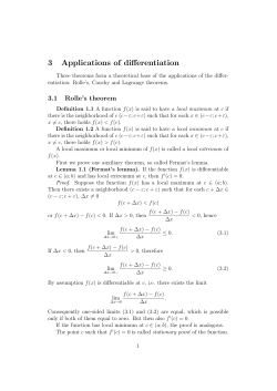 3 Applications of differentiation