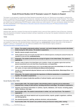 Grade 05 Social Studies Unit 07 Exemplar Lesson 01