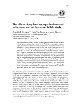The effects of pay level on organization-based self