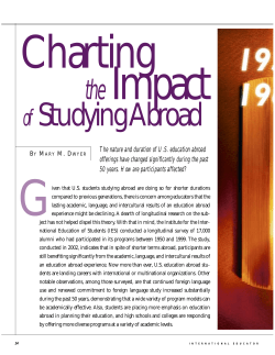 Charting the Impact of Studying Abroad
