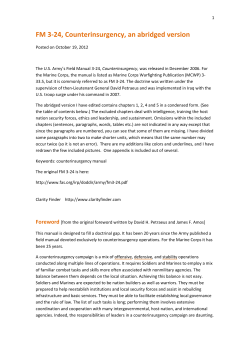 FM 3-24, Counterinsurgency, an abridged version