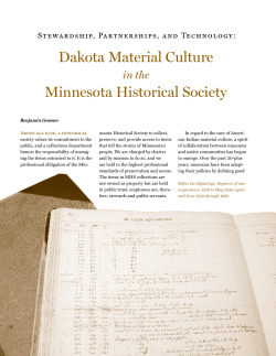 Dakota Material Culture in the Minnesota Historical