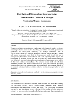 Distribution of Nitrogen Ions Generated in the Electrochemical