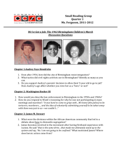 Sherelle`s We`ve Got a Job Discussion Questions