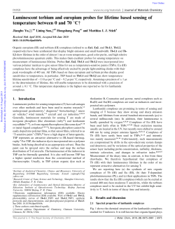 Luminescent terbium and europium probes for lifetime based