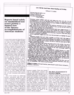 Let`s Tell the Good News About Reading and Writing