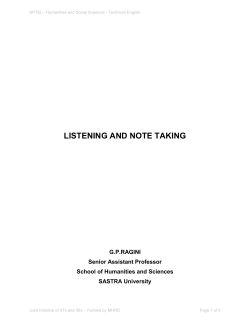 listening and note taking