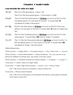 Chapter 1 Math Guide