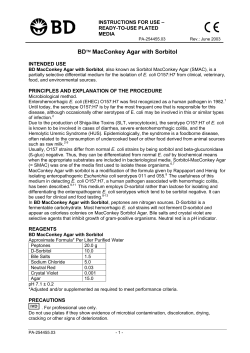 BD&trade; MacConkey Agar with Sorbitol