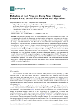 Detection of Soil Nitrogen Using Near Infrared Sensors Based on