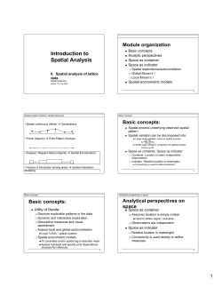 Introduction to Spatial Analysis