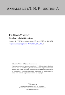 Two-body relativistic systems