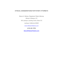 ethicial considerations for patent attorneys