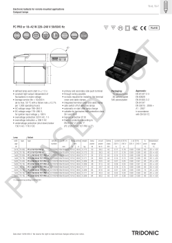 PC PRO sr 18&ndash;42 W 220&ndash;240 V 50/60/0 Hz