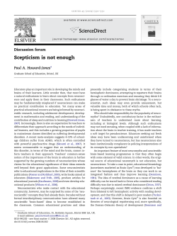 Scepticism is not enough