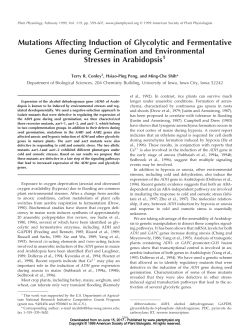 Mutations Affecting Induction of Glycolytic and