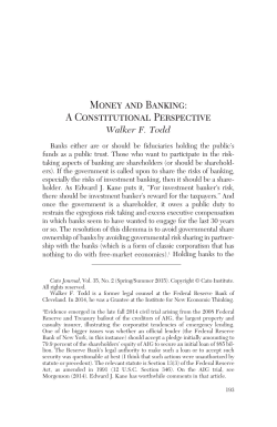 Money and Banking: A Constitutional Perspective