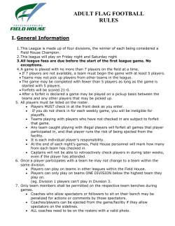 adult flag football rules - Fredericksburg Field House