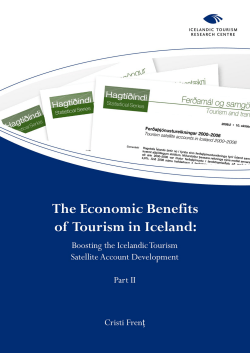 Icelandic Tourism Satellite Account (TSA) &ndash; A Conformity