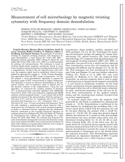 Measurement of cell microrheology by magnetic twisting cytometry
