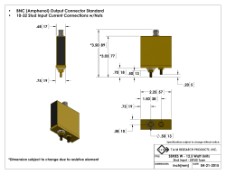 BNC (Amphenol) Output Connector Standard &bull; 10