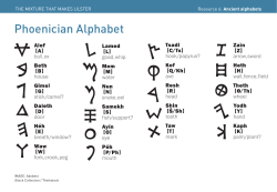 Phoenician Alphabet