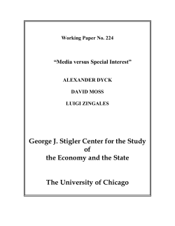 George J. Stigler Center for the Study of the Economy and the State