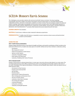 SCI114: Honors Earth Science
