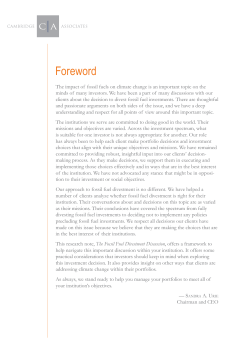 Cambridge Associates FF Divestment
