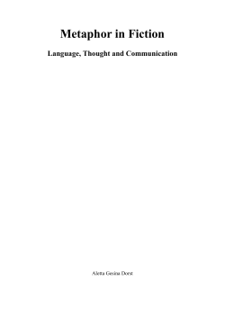 Metaphor in Fiction - VU Research Portal